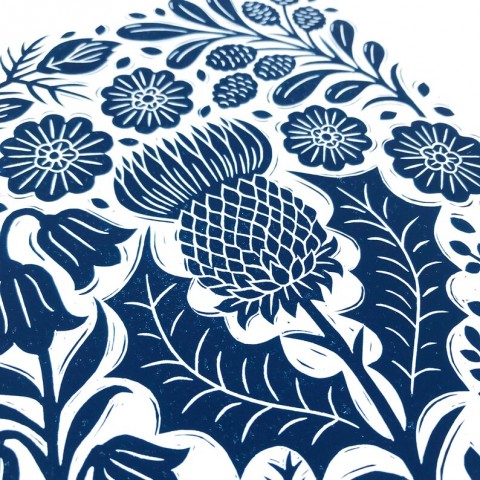 Hand Lettered Flowers of Scotland Print - Made in Scotland Hand Lettered Flowers of Scotland Print - Made in Scotland